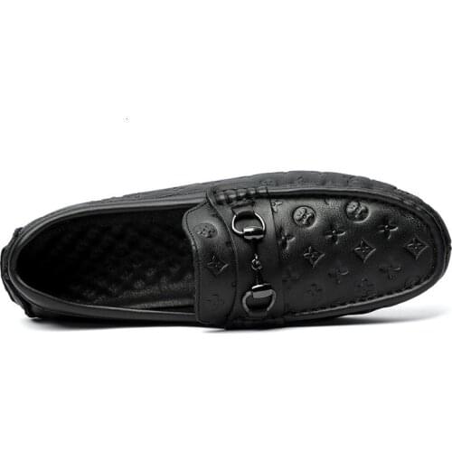 Shoe Leather Leather Fashion New Casual for Walking Driving Brand Name Mens Luxury Leather Sneakers Casual Social Male