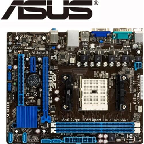 ASUS F1A55-M LX3 Motherboard For AMD A55 DDR3 32GB F1A55 M LX3 Desktop Mainboard Systemboard SATA II PCI-E 2.0 PCI-E X16 Used