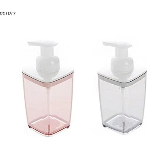 420ml Refillable Foam Pump Bottle Dispenser Creative Manual Hand Sanitizer Bottle Foamer Push Type Travel Home Office