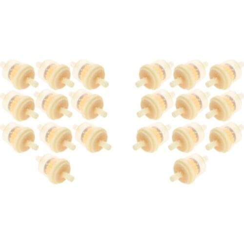 Set Of 20 1/4'' Universal Motorcycle Mini Small Engine Inline Gas Fuel Filters