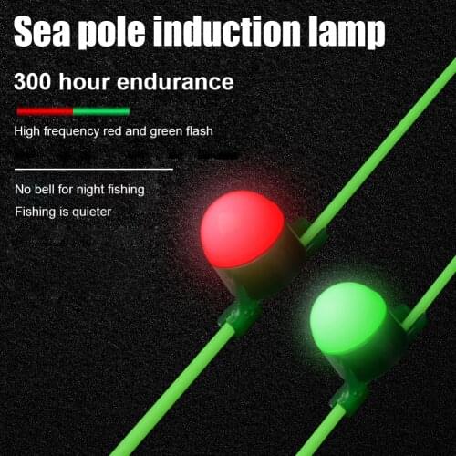 LED Fishing Alarm Rod Tip Sensor Light Carp Night Fishing Bite Alarm Fishing Accessories Equipment Tools Random Color