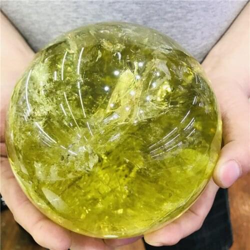 NATURAL Citrine Quartz Crystal Sphere Ball Healing