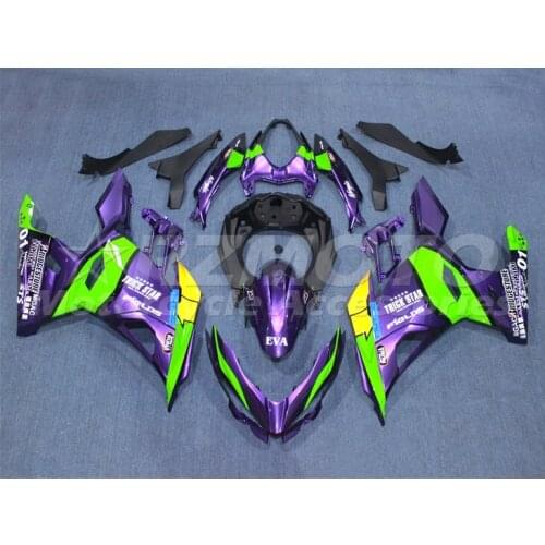 New ABS Plastic Shell Motorcycle Fairing kit Fit For Kawasaki Ninja 400 2018 2019 2020 Ninja400 Custom Purple Green Cool