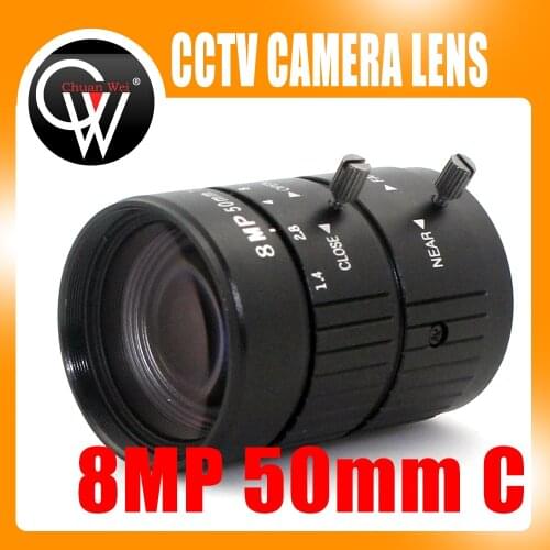 8MP 4K 1:1.4 50mm F1.2 Manual ITS Road Traffic Surveillance CCTV Lens C Mount for 5MP 6MP 8 Megapixel HD Box Body Camera