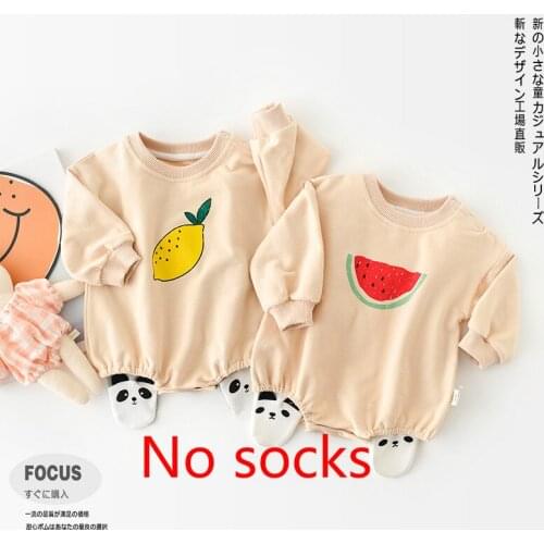 Newborn Baby Fall Clothes Boys Girls Bodysuits Infant Watermelon Pineapple Printed Rompers Toddler Casual Jumpsuits 3-18 Month