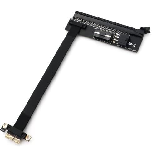 PCI-E 1X 16X Flexible Extension PCI Express 1 to 16 X Adapter PCI-E Extender Riser with 4Pin ATX 6Pin Power Connector for Mining