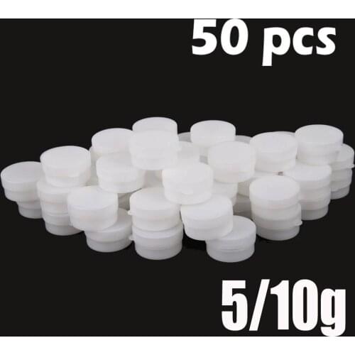 50pcs 5/10g Empty Cosmetic Jar Makeup Container Round Refillable Bottles Face Cream Eyeshadow Gel Suncreen Perfume Pack Box Pots