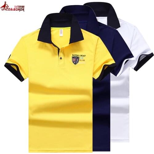 Summer Polo Shirt Men Cotton Short Sleeved Jerseys Polos Para Hombre Casual Embroidery Business man Tops&Tees Polo Shirt