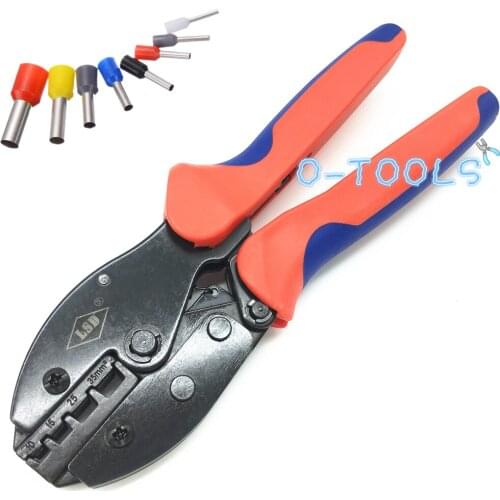LY-1035GF High Quality Hand Crimping Tools for crimping wire-end ferrules 10,16,25,35mm2 8-2AWG Ratchet Pliers crimper