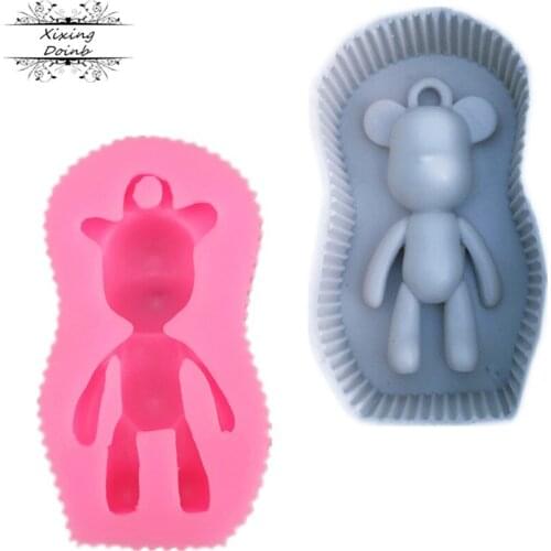 DIY bear shape silicone soft candy mold cake decoration tool Candy Chocolate Mold drop glue decoration mold