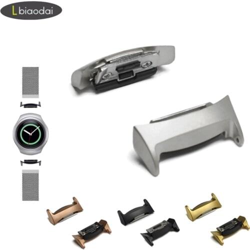 A pair Connector for Samsung Gear S2 band Adapter 20mm Smart watch WatchBand Stainless Steel Adapter For Samsung Gear S2 R-720