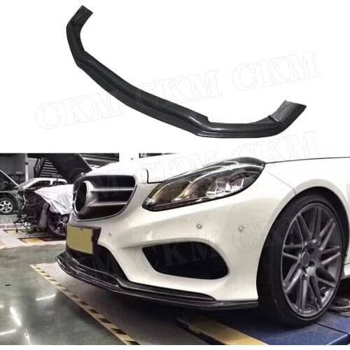 Carbon Fiber Front Bumper Lip Spoiler for Mercedes Benz E Class W212 E260 E300 E400 Sport Sedan 4 Door 2014 2015 Car Styling