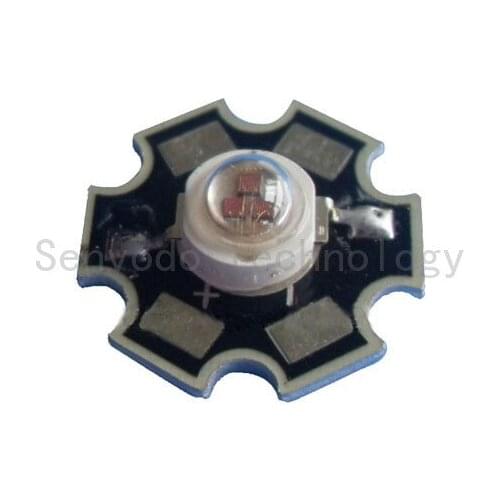 100X supper bright 3 chip 660nm deep red 5W high power led light beads with 20mm aluminum PCB free shipping