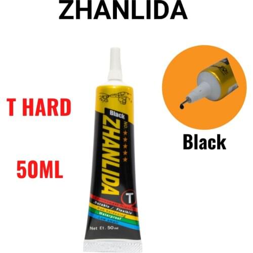 Zhanlida T Hard Setting 50ML Black Contact Adhesive Universal Repair Glue With Precision Applicator Tip