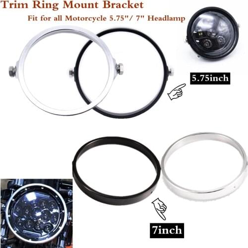 Universal Motorbike 7"/ 5.75 inch Headlight Headlamp Adapter Ring Motorcycle Mount LED Headlights Trim Bracket for lamp