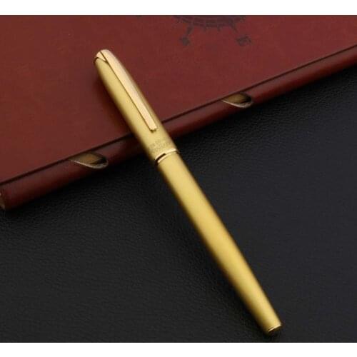 High Quality Office Fountain Pen Metal New Golden Iridium 0.7MM Ink Pen Stationery Office Supplies