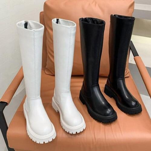 Lady Boots Women Shoes Autumn Zipper Sexy Luxury Designer Winter Footwear Leather Black Ytmtloy Knee High Botines De Mujer