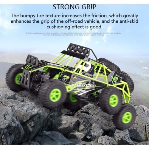 1/18 6WD 2.4G RC Toy Car Six-Wheel Drive Climbing Car Big Foot Off-Road Vehicle Large Climbing Car High-Speed Off-Road Vehicle