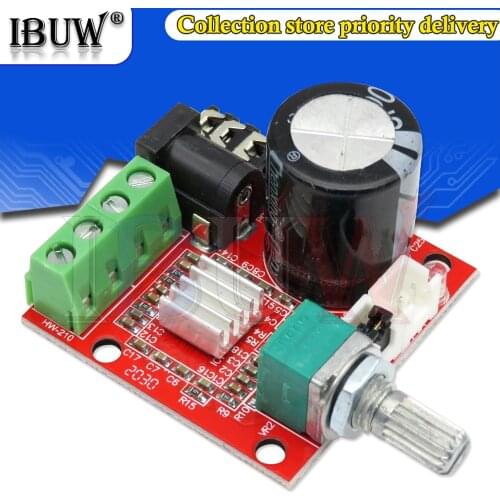 1PCS 12V Mini Hi-Fi PAM8610 Audio Stereo Amplifier Board 2X10W Dual Channel D Class RED