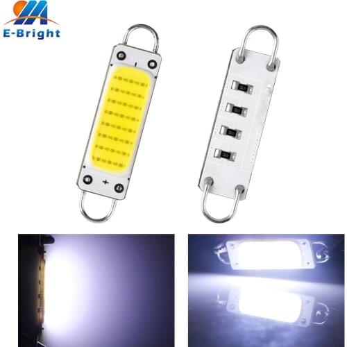 10pcs 44mm 12V DC COB 24SMD C5W Cars Festoon Rigid Loop Led Bulbs Dome Lights Reading Lights Roof Light Ceiling Lamp White