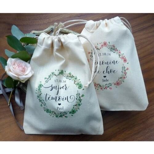 10pcs Cotton Wedding Hangover Kit Bags for Hen Parties personalised bachelorette Recovery Kit Party Favor Gift Bags bridal pouch