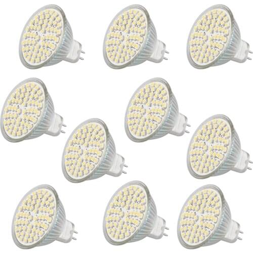 10 x MR16 GU 5.3 60 SMD LED Bulb Light Spot Light 3W Warm White ENERGY SAVING