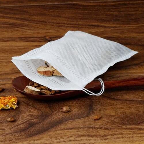 100pcs Disposable Tea Bags Filter Bags Teaware Disposable Tea Bag Tea Infuser Seal Food Grade Non Woven Fabric Filters