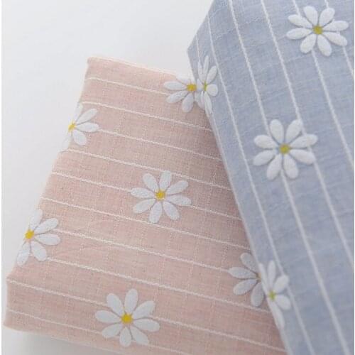 140x50cm Variegated Jacquard Printed Cotton and Linen Fabric, Making Clothing Handmade Cloth