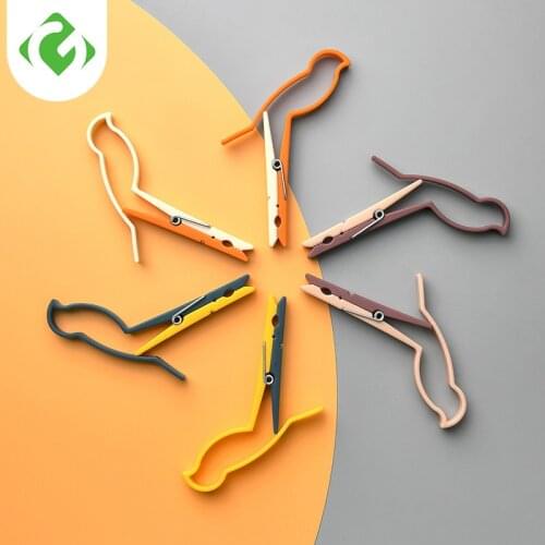2pcs Household Laundry Clip Pegs For Underwear Snacks Socks Hanger Windproof Plastic Clothespin Multifunctional Drying GUANYAO