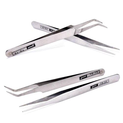 2Pcs/set Women Lady Stainless Steel Hair Removal Eyebrow Tweezer Beauty Makeup Tools