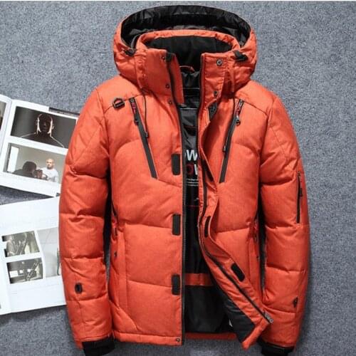 2021 Winter Jacket Men Casual White Duck Down Coat Male Hooded Sports Outdoor Thick Warm Jackets Parka Clothes