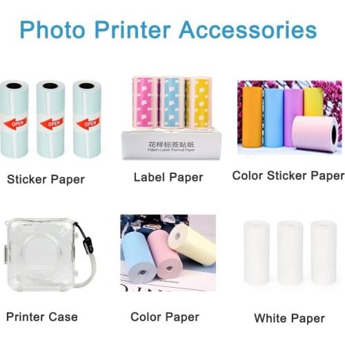 3 rolls 57x30mm thermal Label Sticker Receipt Paper for 58mm A6 perpage printers Soft Silicone Protection Case