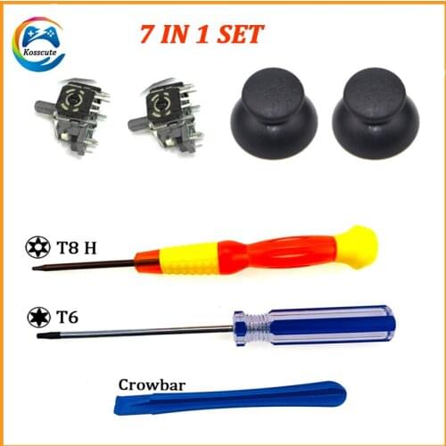 3D Analog Joystick Thumbsticks Grip Cap Replacement Parts+Opening Repair Tools T8 T6 Screwdriver for XBOX ONE Gamepad Controller