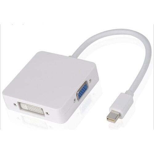 Mini Display Port Thunderbolt to VGA HDMI DVI Adapter 4 for MacBook Air Mac Surface