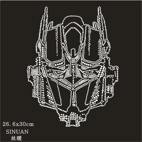 SINUAN Cartoon Patch Motif Rhinestones Appliques On Clothes Hot-Fix Rhinestone Applique Clothes Stickers Garment Accessories