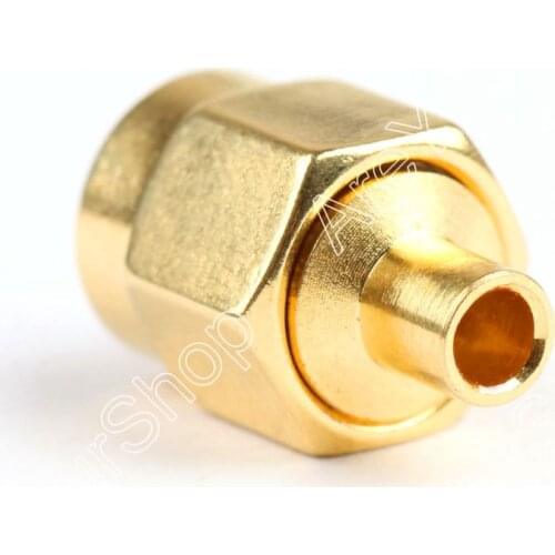 Areyourshop Sale 10 Pcs SMA Male Plug Solder For Semi-Rigid RG405 0.086" Cable RF Coaxial Connector Mini Plug Jack