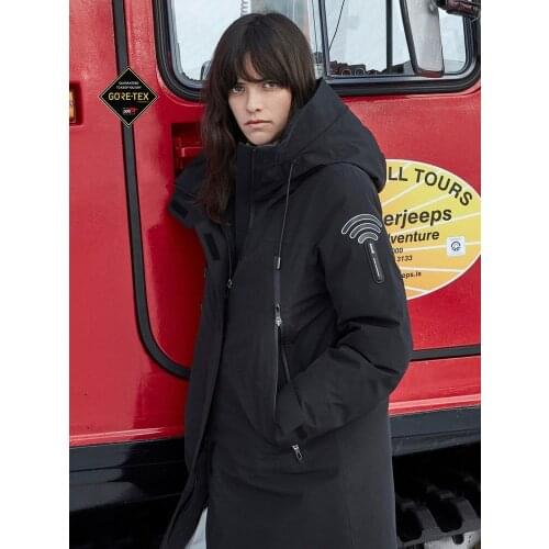 B90142820 BOSIDENG down jacket womens GORE-TEX waterproof breathable goose down mid-length fashion coat