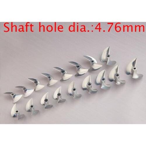 Free Shipping 2 blades RC Boat propellers half immersion Positive/Opposite CNC Aluminium propellers for RC Boat