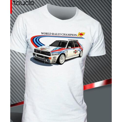 T-Shirt Lancia Delta Martini Evoluzione Hf Integrale Rally Legend 2019 New 100% Cotton Clothing Plus Size Best T Shirts