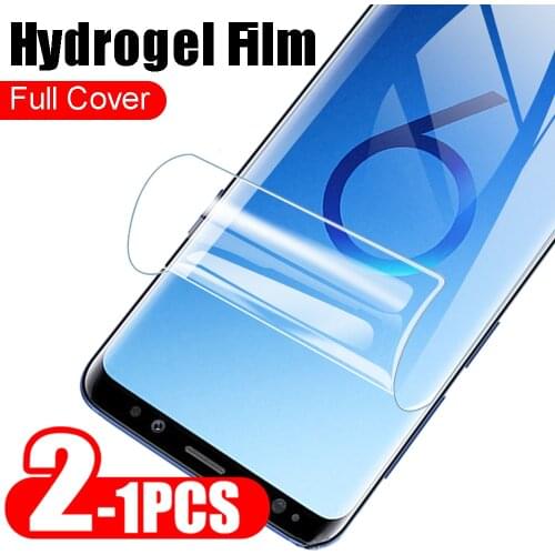 1-2Pcs Full Cover Screen Protector Hydrogel Film For Samsung S9 S9Plus Soft Protective Film Not Glass On For Samsung S8 S8plus