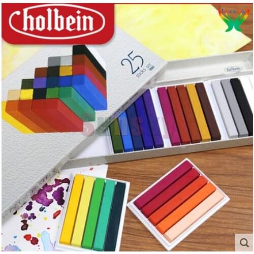 Japan Holbein Artist oil pastel 15/25/40/50/100 color paper/wooden box Safe and non toxic oily pastel Bright colors art supplies