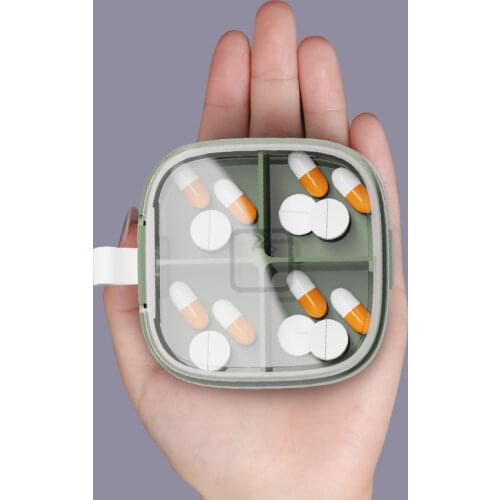 4/6 Grid Pill Case Storage Box Diabetic Pill Box Compartment Weekly Medicine Tablet Dispenser Splitters 7-day Pill organizer