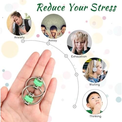 6 Colors Creative Toys Fidget Toys Bike Chain Fidget Toy for Autism ADHD Stress Hands Funny Toys for Children 1pc