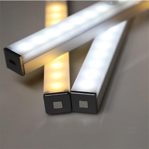 30cm 20 LEDs Long Strip Under Cabinet Light Magnetic Closet Lights Motion Sensor Closet Lamp for Kitchen Wardrobe Bedroom Decor