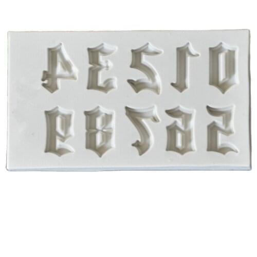 New Numbers Shape Silicone Fondant Mold For Birthday Cake Cupcake Decorations Sugar Paste Tools E913