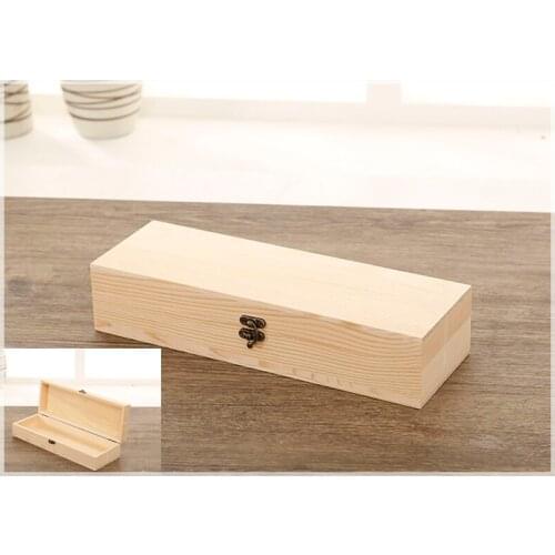 New 1pcs Rectangular storage box wooden box jewelry box clamshell box ear picking wooden box free shipping