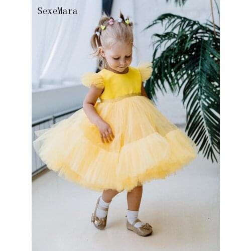 Baby Baptism Dress Tutu Princess Gown Infant 1 Year Birthday Dress Christmas Party Dress Girl Clothes
