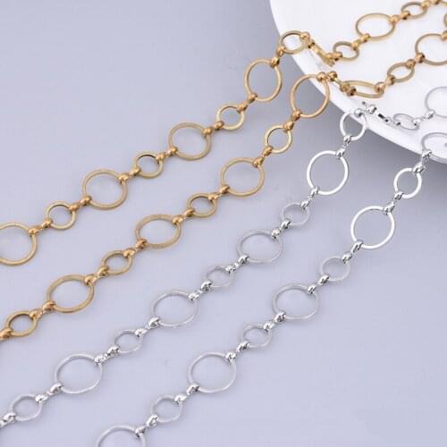 White K Copper Hollow Round Chain For Handmade Jewelry Necklace Bracelets Making Findings Component DIY Accessories 5m/roll