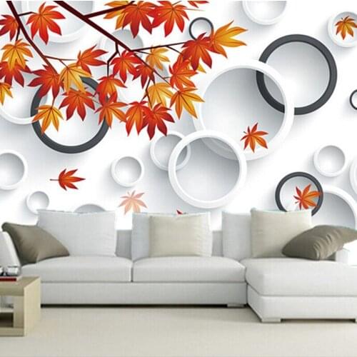 Custom 3D murals,3D stereoscopic simple fashion Maple Leaf papel de parede,office living room sofa TV wall bedroom wallpaper