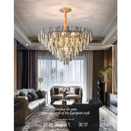 Postmodern light luxury chandelier crystal living room lamp modern minimalist atmosphere dining room bedroom lamp